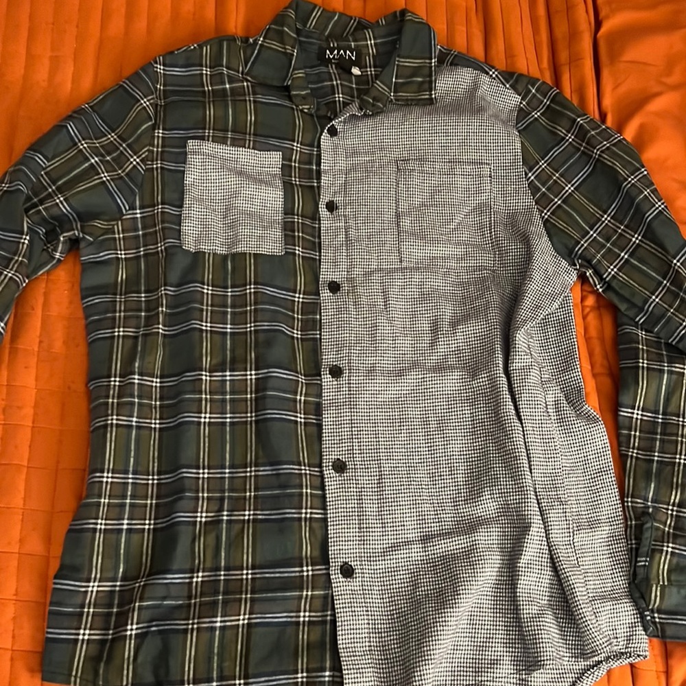 Boohoo man plaid Buttondown
